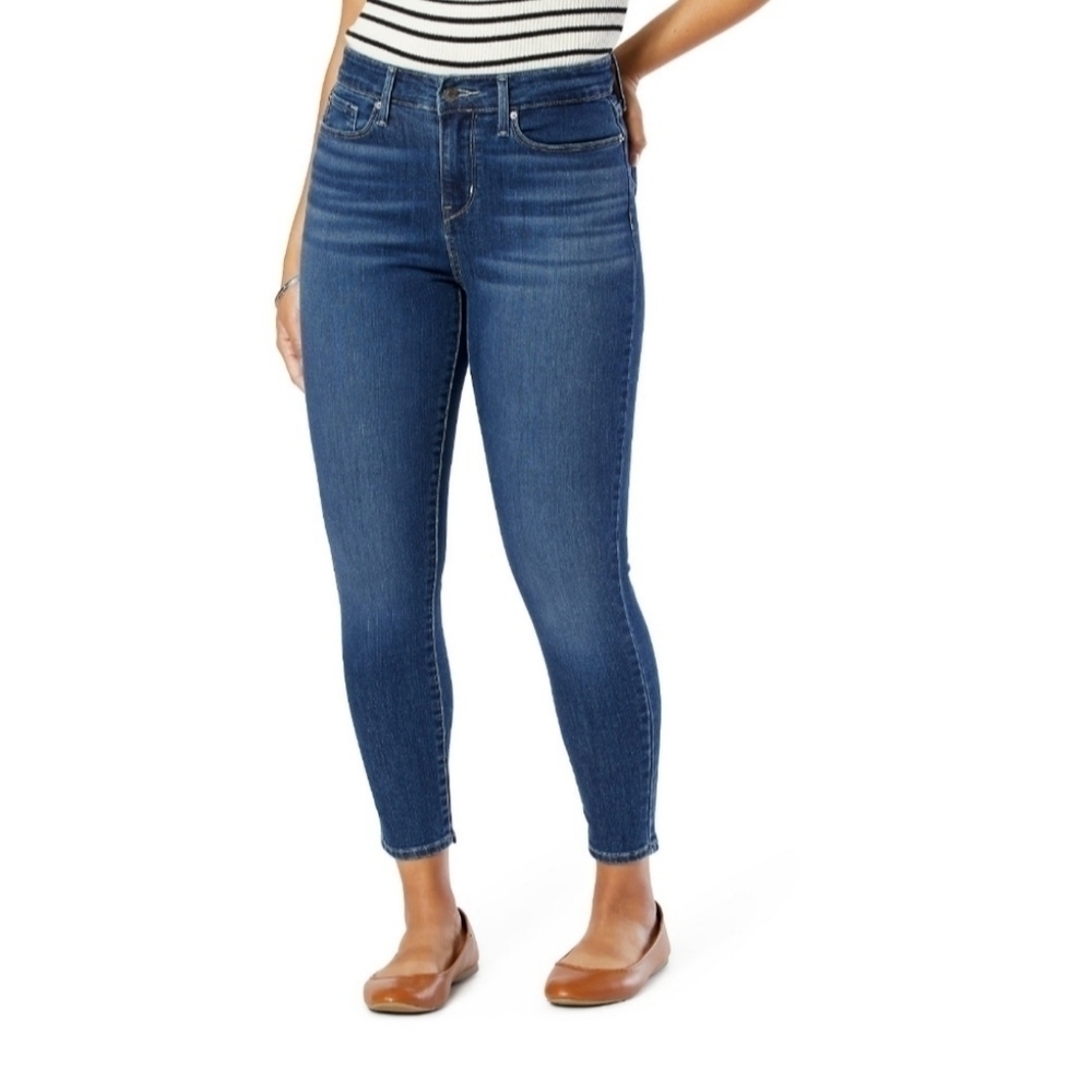 Signature by Levi Strauss & Co Women's Mid Rise Skinny Denim Jeans Size 34 x 28